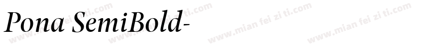 Pona SemiBold字体转换